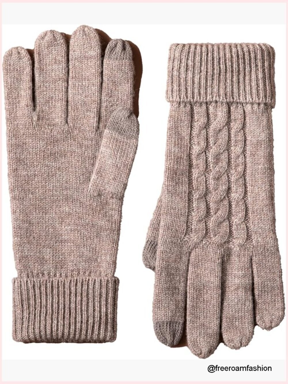 Luxurious 100% Cashmere Touchscreen Gloves - Soft, Warm Ribbed Knit Winter